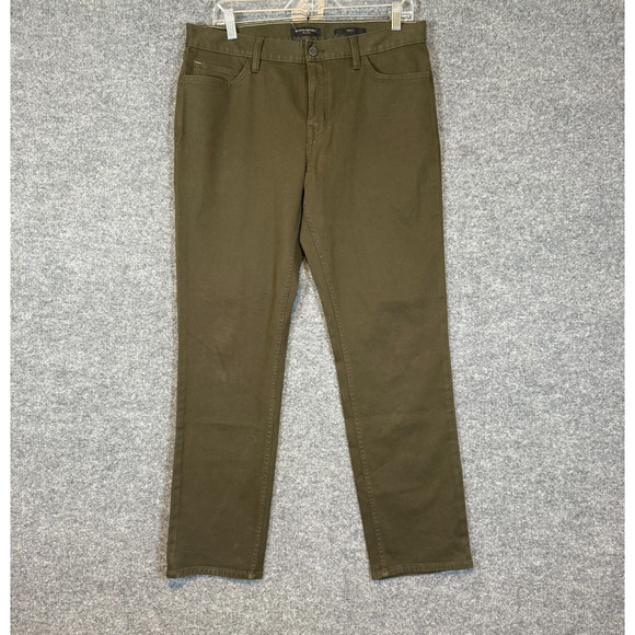 Banana Republic Jeans Mens 33x30 Green Traveler Slim Fit Stretch Casual - Picture 1 of 10